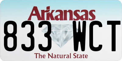 AR license plate 833WCT