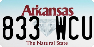 AR license plate 833WCU