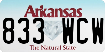 AR license plate 833WCW