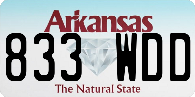 AR license plate 833WDD