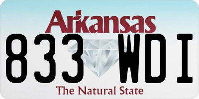 AR license plate 833WDI