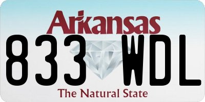 AR license plate 833WDL