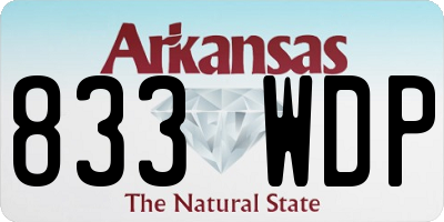 AR license plate 833WDP