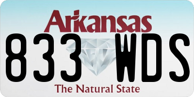 AR license plate 833WDS