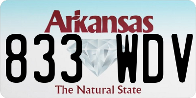 AR license plate 833WDV