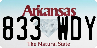 AR license plate 833WDY