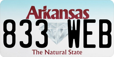 AR license plate 833WEB