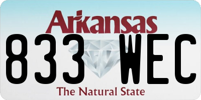 AR license plate 833WEC