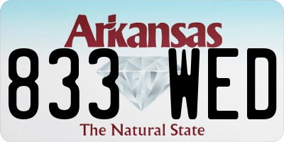 AR license plate 833WED