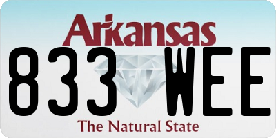 AR license plate 833WEE