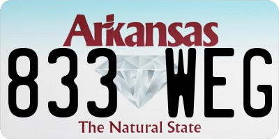 AR license plate 833WEG