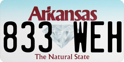 AR license plate 833WEH
