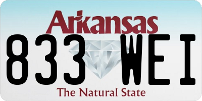 AR license plate 833WEI