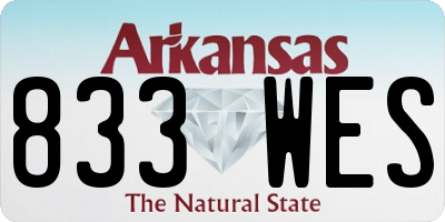 AR license plate 833WES