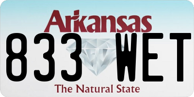 AR license plate 833WET