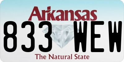 AR license plate 833WEW