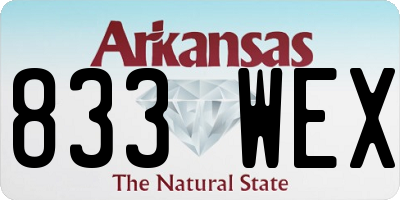 AR license plate 833WEX