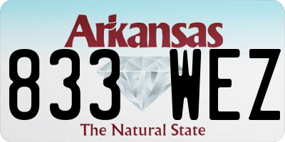 AR license plate 833WEZ