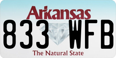 AR license plate 833WFB
