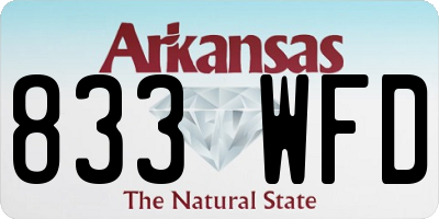 AR license plate 833WFD