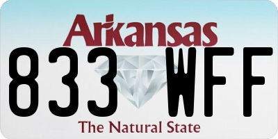 AR license plate 833WFF
