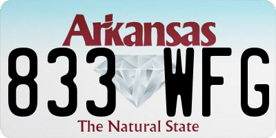 AR license plate 833WFG