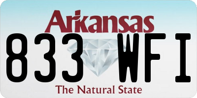 AR license plate 833WFI