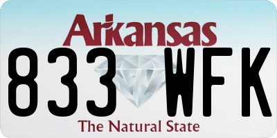 AR license plate 833WFK