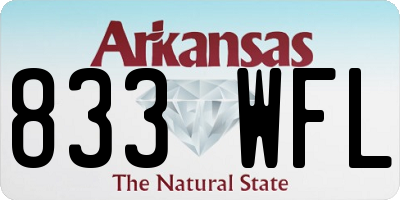 AR license plate 833WFL