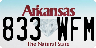 AR license plate 833WFM