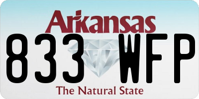 AR license plate 833WFP