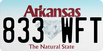 AR license plate 833WFT