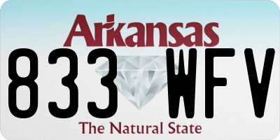 AR license plate 833WFV
