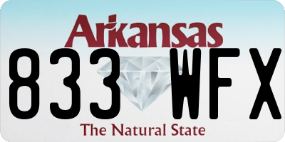 AR license plate 833WFX