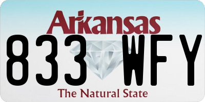 AR license plate 833WFY
