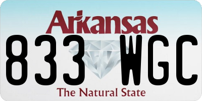 AR license plate 833WGC