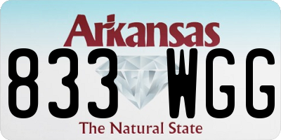 AR license plate 833WGG