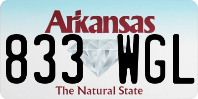 AR license plate 833WGL