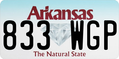 AR license plate 833WGP