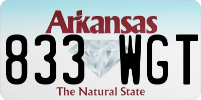 AR license plate 833WGT