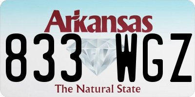 AR license plate 833WGZ