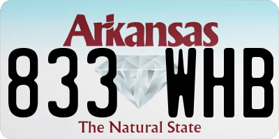 AR license plate 833WHB