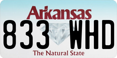 AR license plate 833WHD