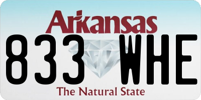 AR license plate 833WHE
