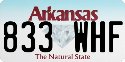AR license plate 833WHF