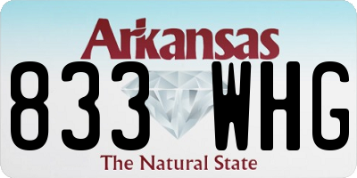 AR license plate 833WHG
