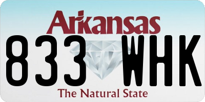 AR license plate 833WHK