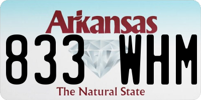 AR license plate 833WHM