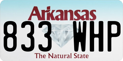 AR license plate 833WHP