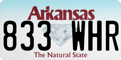 AR license plate 833WHR